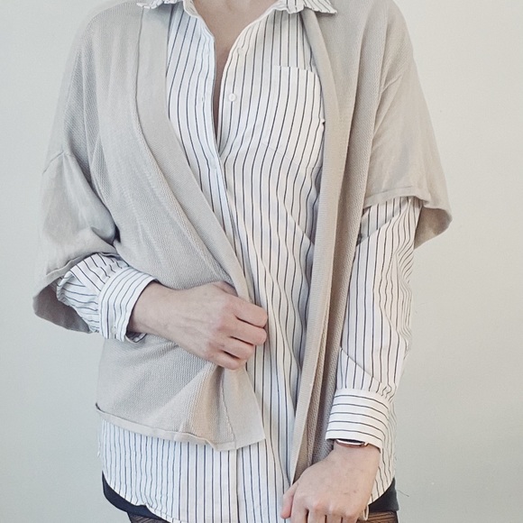 August Silk beige cardigan - Picture 3 of 5